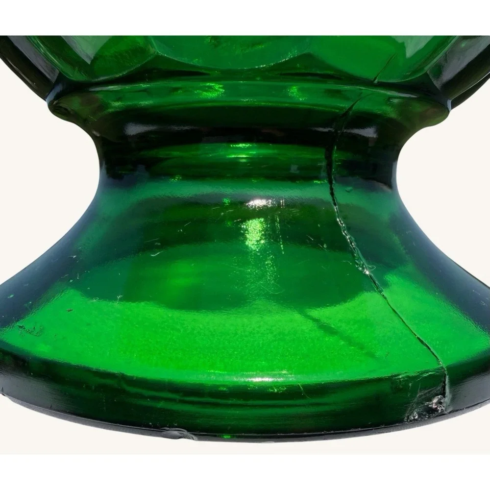 Antique EAPG Florida Pattern Water Pitcher Emerald Green 9.75